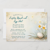 クラシックミニマルイースターブランチと卵狩り 招待状 (正面)