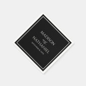 クラシックミニマルエレガントリス結婚ト スタンダードカクテルナプキン (角)