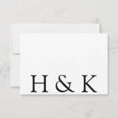 クラシックミニマルオールドマネーエステシンプルィティ結婚ス 出欠カード (裏面)