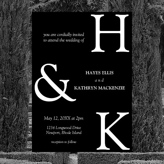 クラシックミニマルオールドマネーエステシンプルィティ結婚ス 招待状