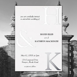 クラシックミニマルオールドマネーエステシンプルィティ結婚ス 箔招待状