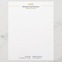 クラシックミニマルプロフェッショナル金融 レターヘッド