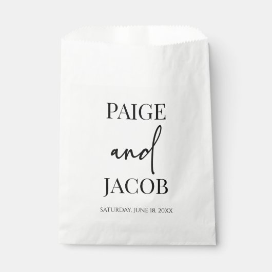 クラシックミニマルミニマル名前をカスタムする結婚ズ フェイバーバッグ (正面)