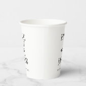 クラシックミニマルミニマル名前をカスタムする結婚ズ 紙コップ (右)