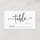 クラシックミニマルモダンミニマシンプル結婚リスト プレイスカード (正面)