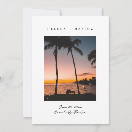 クラシックミニマル写真 セーブザデート (正面)