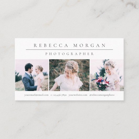 クラシックミニマル写真 名刺 (正面)