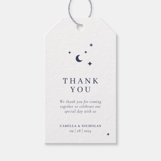 クラシックミニマル天結婚星 ギフトタグ (正面)