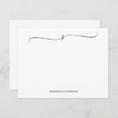 クラシックミニマル書記名札 ノートカード (正面/裏面)