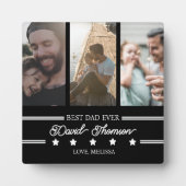 クラシックミニマル白黒最高のパパエバー フォトプラーク (正面)