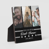 クラシックミニマル白黒最高のパパエバー フォトプラーク (正面)