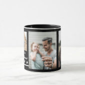 クラシックミニマル白黒最高のパパエバー マグカップ (中央)