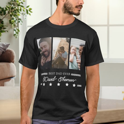 クラシックミニマル白黒最高のパパエバー Tシャツ