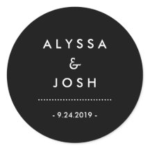 クラシックミニマル白黒結婚の