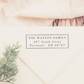 クラシックミニマル矩形フレーム差出人住所 セルフインキングスタンプ