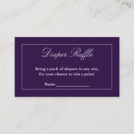 クラシックミニマル紫おむつラッフル エンクロージャーカード
