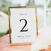 クラシックミニマル結婚の テーブルナンバー
