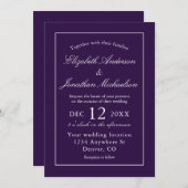 クラシックミニマル結婚リスト 招待状 (正面/裏面)