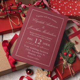 クラシックミニマル結婚リスト 招待状