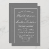 クラシックミニマル結婚主義 招待状 (正面/裏面)