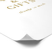 クラシックミニマル金ゴールドカードとギフトサイン ポスター (角)