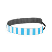 クラシックミニマル青と白ストライプの アスレチックヘッドバンド (右)