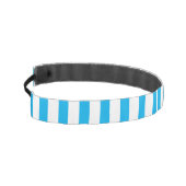 クラシックミニマル青と白ストライプの アスレチックヘッドバンド (左)