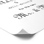 クラシックミニマ結婚リストのアドバイスと願い ポスター (角)