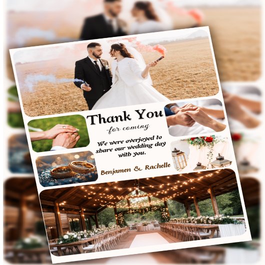 クラシックミニマ結婚リストのサンキューカードWノート サンキューカード