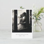 クラシックミニマ結婚リストの写真サンキューカード サンキューカード (スタンド正面)