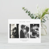 クラシックミニマ結婚リストの写真サンキューカード サンキューカード (スタンド正面)