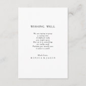 クラシックミニマ結婚リストのwishing wellカード エンクロージャーカード (正面)
