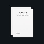 クラシックミニマ結婚リストアドバイスカード アドバイスカード<br><div class="desc">このクラシックミニマ結婚リストのアドバイスカー素晴らしドはイベントとシンプル用でエレガントある。白黒のヴィンテージタイポグラフィ与えは上品なフォーマルtouch。今ま保でも、好きなアートワークやグラフィックでパーソナライズすることもできます。</div>