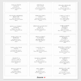 クラシックミニマ結婚リスト住所 シール