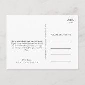 クラシックミニマ結婚リスト感謝はがき ポストカード (裏面)