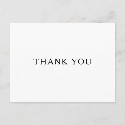 クラシックミニマ結婚リスト感謝はがき ポストカード (正面)