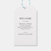 クラシックミニマ結婚リスト歓迎ラベル ギフトタグ (正面)