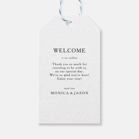 クラシックミニマ結婚リスト歓迎ラベル ギフトタグ (正面)