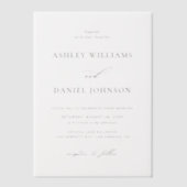 クラシックミニマ結婚リスト ベラム紙招待状 (正面)