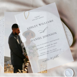 クラシックミニマ結婚リスト ベラム紙招待状