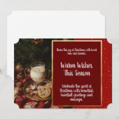 クラシックミルクとクッキーのフラットホリデーカード シーズンカード (正面/裏面)