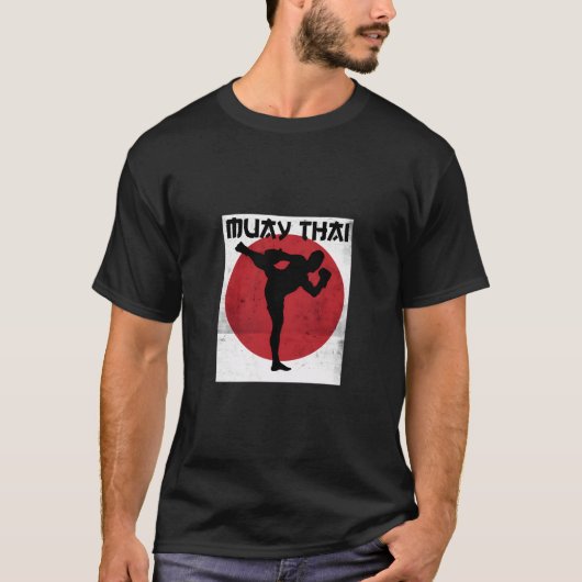 クラシックムエタイTシャツレメン男性へズmma Kickb Tシャツ (正面)