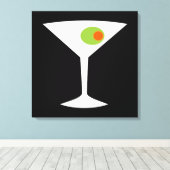 クラシックムービーMartini Stretched Canvas (大) キャンバスプリント (インサイチュ (ウッドフロア))