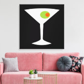 クラシックムービーMartini Stretched Canvas (大) キャンバスプリント (インサイチュ (リビング))