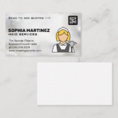 クラシックメイドロゴ | Qrコード | クリーナー 名刺 (正面/裏面)