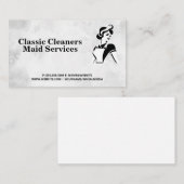 クラシックメイド白黒 | ホームクリーニングサービス 名刺 (正面/裏面)