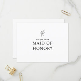 クラシックメイド・オブ・オーナー（花嫁付き添い人） インビテーションポストカード