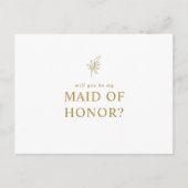 クラシックメイド・オブ・オーナー(花嫁付き添い人) インビテーションポストカード (正面)