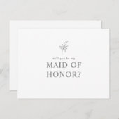 クラシックメイド・オブ・オーナー(花嫁付き添い人) インビテーションポストカード (正面/裏面)