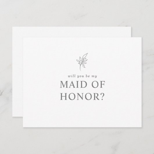 クラシックメイド・オブ・オーナー(花嫁付き添い人) インビテーションポストカード (正面/裏面)